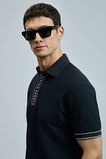 Lufian Lord Smart Men's Polo T-Shirt Black