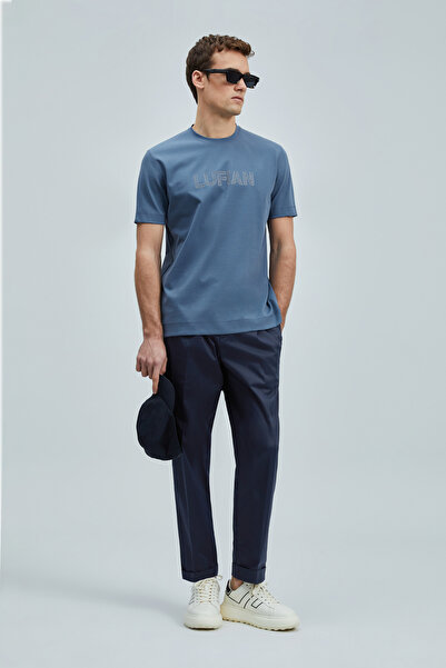 Lufian Think Μοντέρνο γραφικό μπλουζάκι σκούρο μπλε