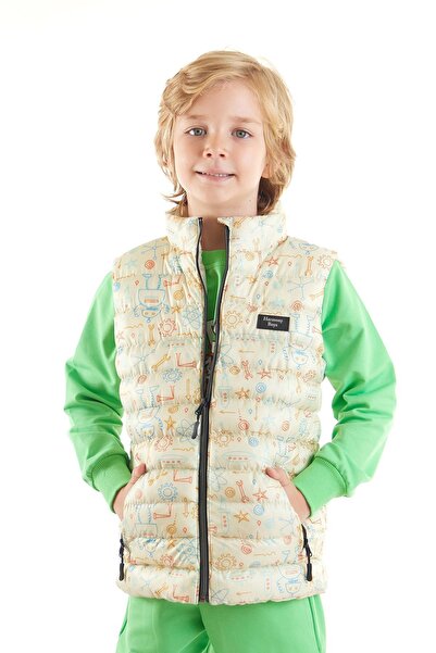 AHENGİM Boy's Robot Printed Inflatable Vest - Ak 213031