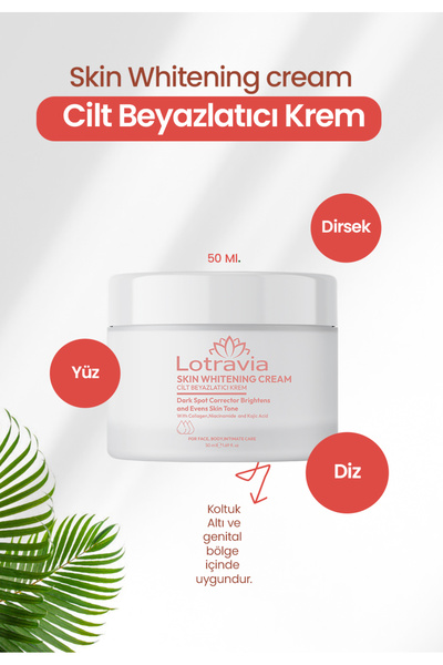 Lotravia Cilt Beyazlatıcı Krem | Glutatyonlu, Leke Karşıtı, Aydınlatıcı Etki