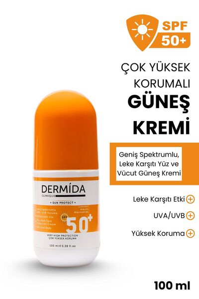 DERMİDA Dermida Spf50 Güneş Kremi 100ml | Nemlendirici & Leke Karşıtı Geniş S...