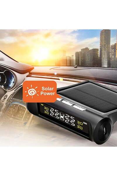 fulina Car Tire Pressure Solar Energy Monitoring System With 4 Internal Sensors