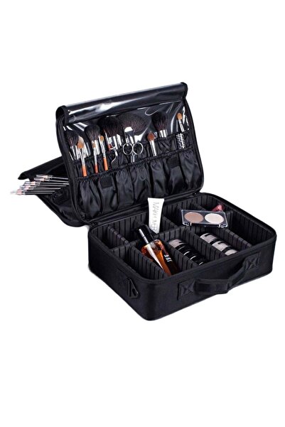 fulina Makeup Storage Case Portable with Adjustable Dividers Travel Makeup Organizer for Cosmetics Makeup