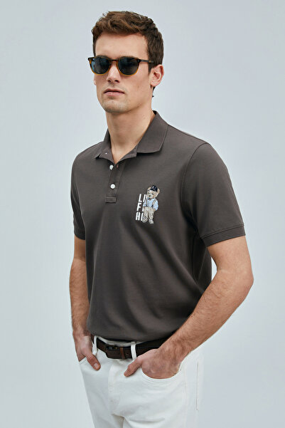 Lufian Το καλύτερο έξυπνο ανδρικό μπλουζάκι πόλο καφέ