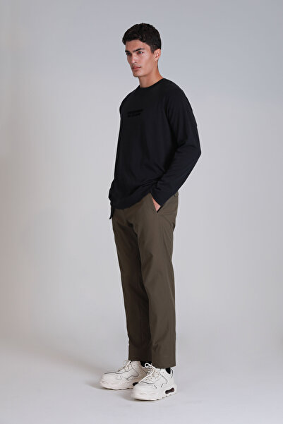 Lufian Ανδρικό μαύρο μακρυμάνικο μπλουζάκι Holly