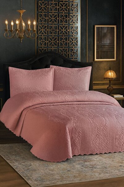 GÖKSE HOME Lüks Çift Kişilik Yatak Örtüsü 3 Parça