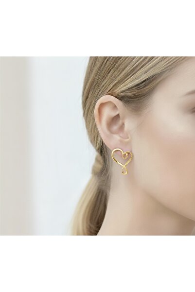 Candy حلق على شكل قلب حلزوني