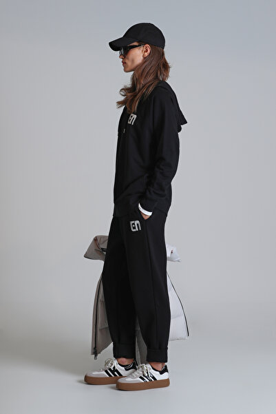 Lufian Sabrına Kadın Örme Sweatshırt Siyah