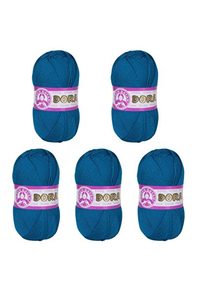 Ören Bayan Ören Dora Örgü İpi - Mavi - 5'Li Paket - ( Renk Kodu : 026 )