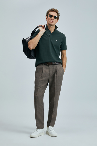 Lufian Laon Smart ανδρικό μπλουζάκι πόλο Χακί