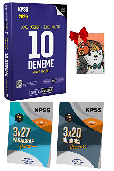Pegem Akademi Yayıncılık 2026 KPSS Genel Yetenek Genel Kültür Tamamı Çözümlü ...