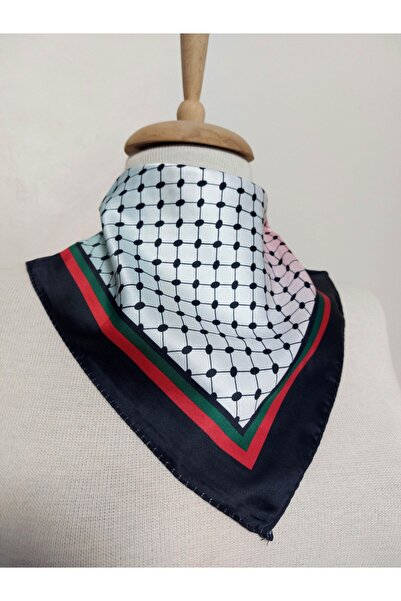 istanbul prensesleri Palestine Themed Scarf 50X50 Non-Slip Crepe Vibrant Colors