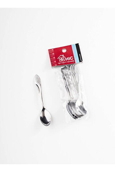 HIC طقم ملاعق شاي من الاستيل المقاوم للصدأ مكون من 12 قطعة