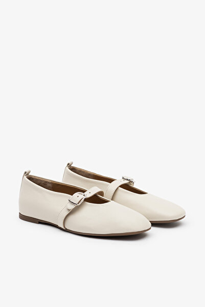 Louis Cardy Vitus Cream Leather Women's Ballerinas
