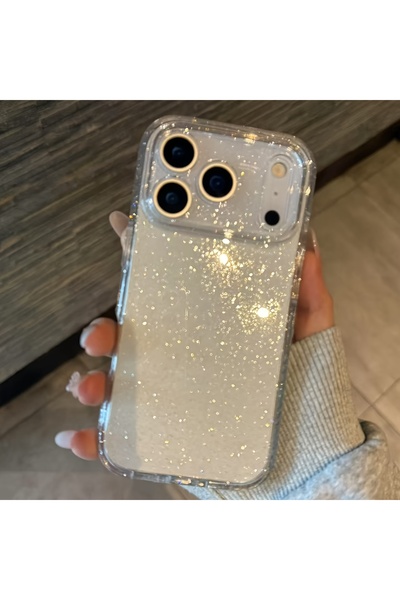 EDELFU iPhone 17 PRO - Simli Sararmaz Şeffaf Mika Sert Hafif incecik Telefon ...