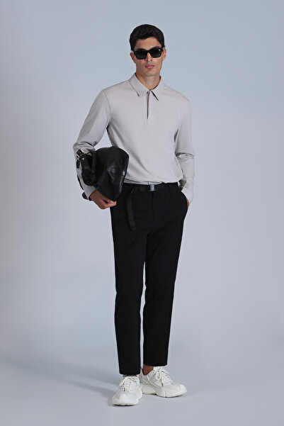 Lufian Evan Erkek Uzun Kol Tişört Taş