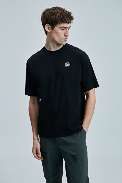 Lufian Μπλουζάκι Nimbus Modern Graphic Μαύρο