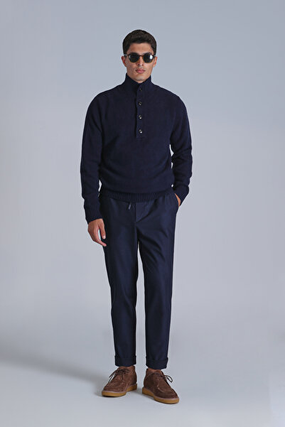 Lufian Bert Erkek Kazak Lacivert