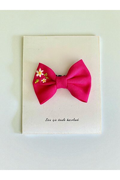 EGOMİ Embroidered Pink Hairless Baby Buckle (1 Piece)