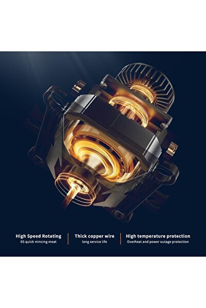 fulina Food Processor, 2-Speed Food Chopper Meat Grinder with Cup Stainless Steel & Cup Glass Bowls