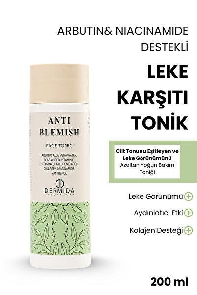 DERMİDA Aydınlatıcı, Cilt Lekeleri, Koyu Leke Karşıtı Tonik 200 ml