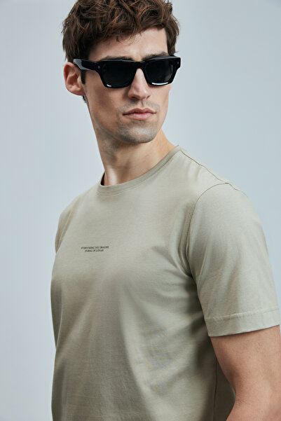 Lufian Valor Modern Graphic T-Shirt Beige