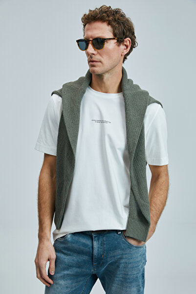 Lufian Valor Modern Graphic T- Shirt Off White