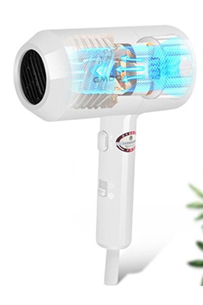 fulina Hotel Wall Mounted Hair Dryer for Bathroom,Restroom Professional Blow Dryer,with Stand Rack White