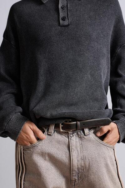 Pull & Bear STWD Leather Effect Belt