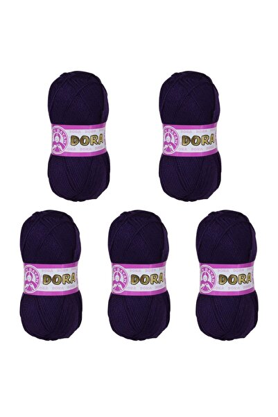 Ören Bayan Ören Dora Knitting Yarn - Dark Purple - Pack of 5 - (Color Code: 060)