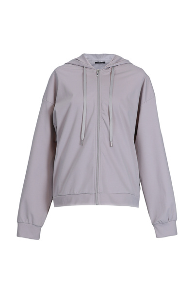 Lufian Γυναικείο πλεκτό φούτερ Brera - Πέτρινο μοντέλο