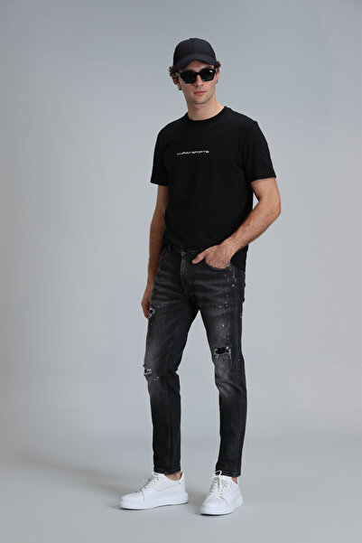 Lufian Lotus Smart Jean Erkek Pantolon Slim Fit Siyah