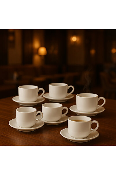 Dania ☕️ Elegant coffee cup set - classic white design