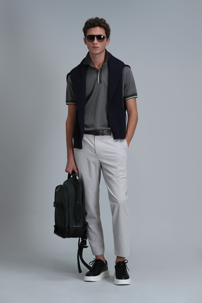 Lufian Πράσινο ανδρικό μπλουζάκι πόλο - Ζεστό Smart