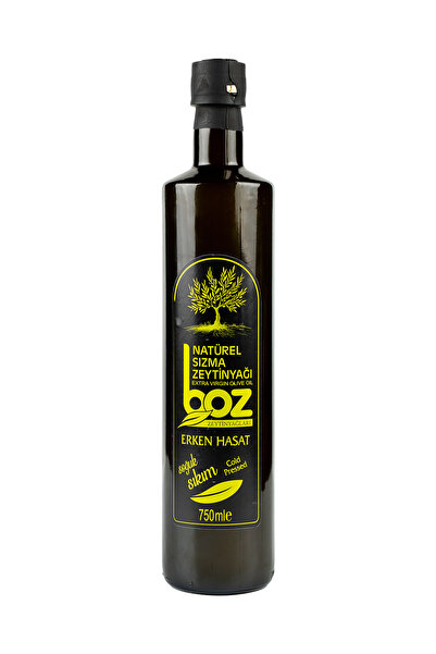 BOZ ZEYTİN ZEYTİNYAĞI 750 ML YENİ SEZON ERKEN HASAT NATUREL SIZMA ZEYTİNYAĞI
