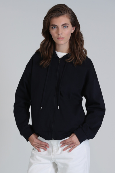 Lufian Brera Kadın Örme Sweatshırt Lacivert