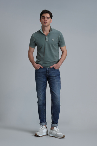 Lufian Ανδρικό Slim Fit Blue Plus Smart Jean παντελόνι