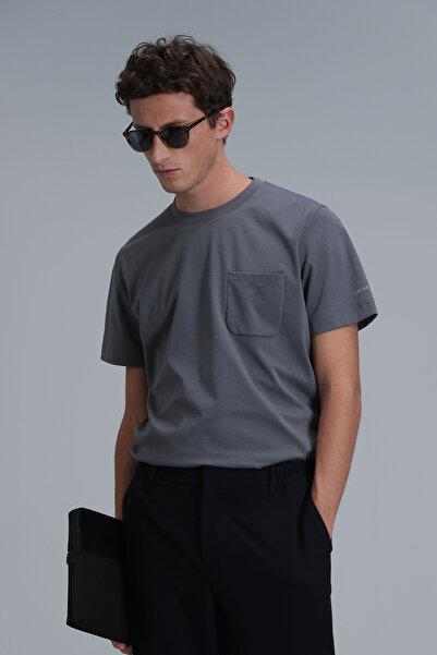 Lufian Felıx Modern Grafik T- Shirt Gri
