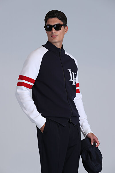 Lufian Ανδρική μπλούζα ζακέτα Navy Blue