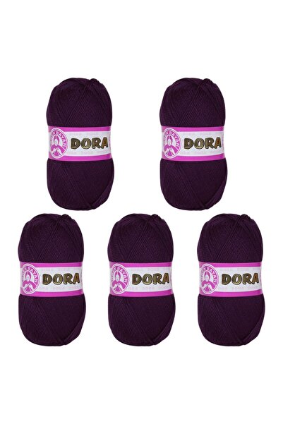 Ören Bayan Ören Dora Knitting Yarn - Eggplant - Pack of 5 - (Color Code: 061)