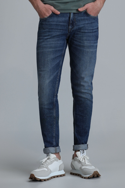Lufian Ανδρικό Slim Fit Blue Plus Smart Jean παντελόνι