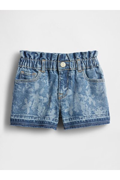 GAP Kız Bebek Mavi Baby & Toddler Denim Volanlı Stride Şortlar