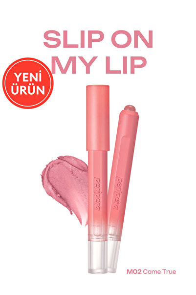 PERIPERA Tek Dokunuşla Pürüzsüzce Uygulanan Hafif Yapılı Kalem Ruj Slip On My Lip (M02 Come True)