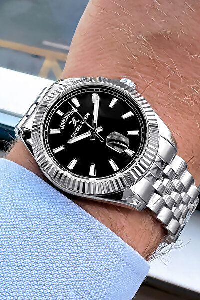 Daniel Klein Gift Men's Wristwatch 3 Atm Waterproof Black Color Steel Cord Gift Bracelet Dke2023C6