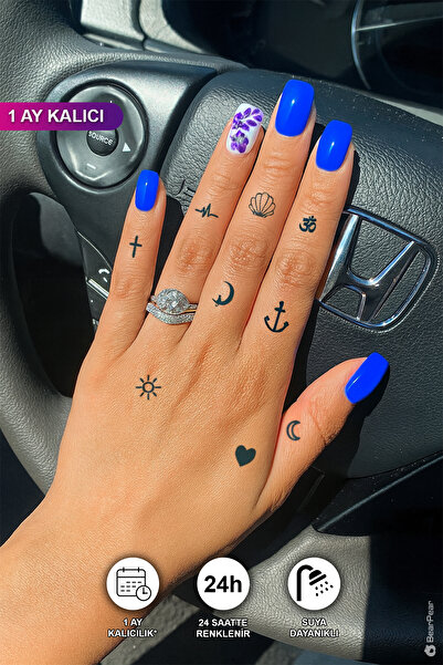 BP Tattoo 1 Ay Kalıcı Karışık Figürlü Minimal Kedi ve Panda Dövmesi