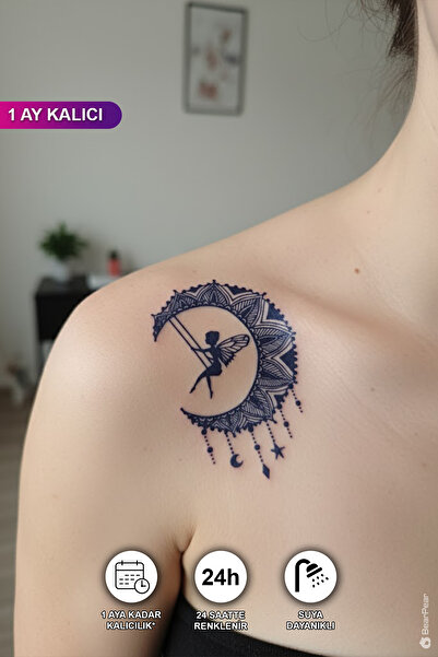 BP Tattoo 1 Ay Kalıcı Peri Kızı Geçici Dövme Minimal Dövme Tattoo