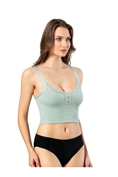 KOTA 6434 Kaşkorse Sur Dantelli Pedli Crop 6'lı