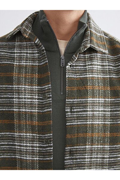 LC Waikiki Xside Casual Fit Long Sleeve Plaid Mens Lumberjack Shirt Jacket