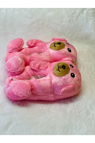 Bayramoğlu Ayı Figürlü Sessiz Taban Pofuduk Ev Terliği