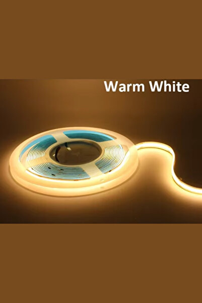 DEMİRLED 12V Cob Şerit Led 8MM 320 Ledli Esnek Gün Işığı Cob Led IP20 (5 Metre)
